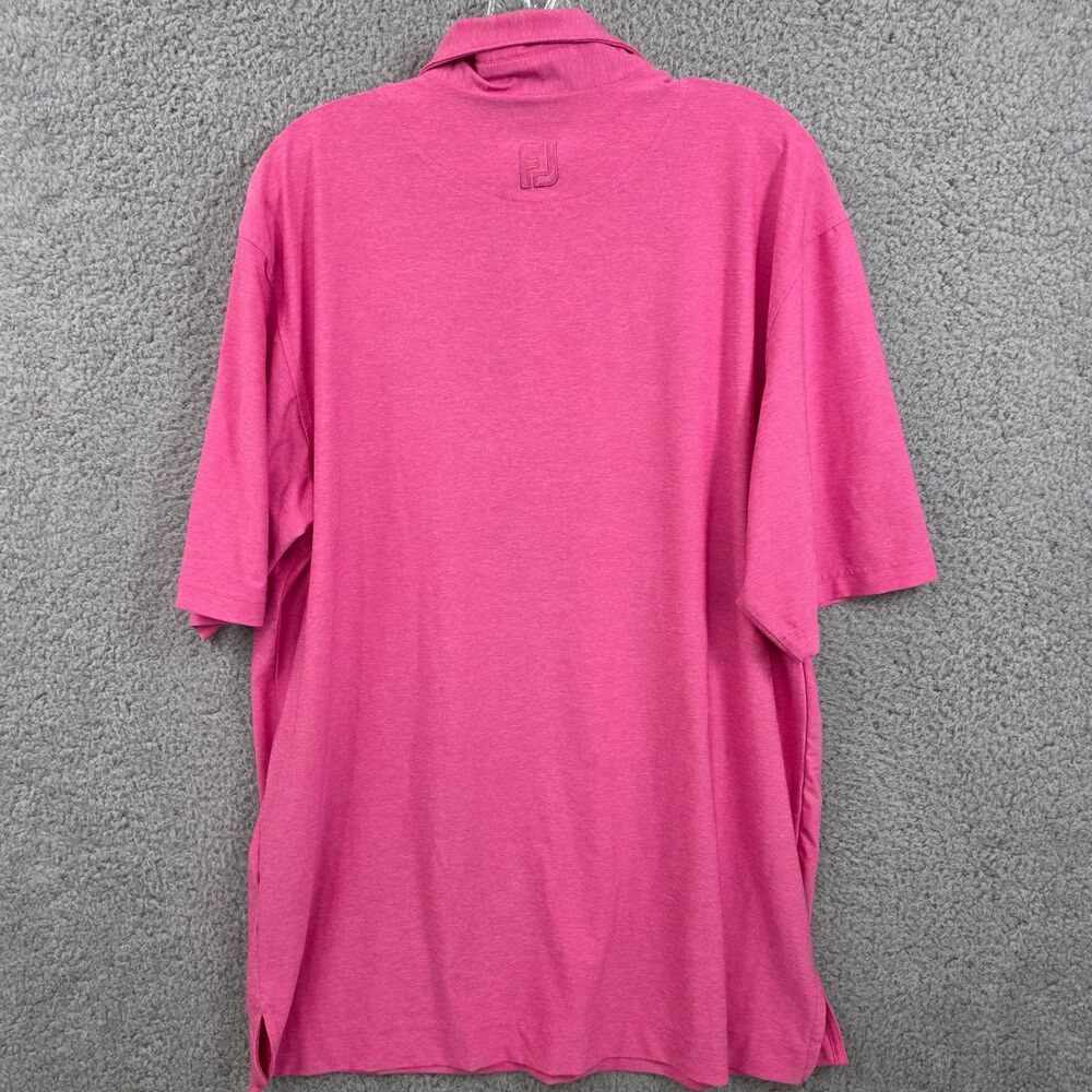 FootJoy FJ Men's Hot Pink Short Sleeve Golf Polo Shirt Size Large - Picture 7 of 11